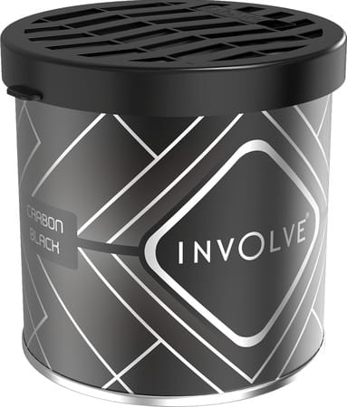 Involve Gel Can Carbon Black Air Freshener With Drivfresh - Premium Gel Car Perfume - Itg01