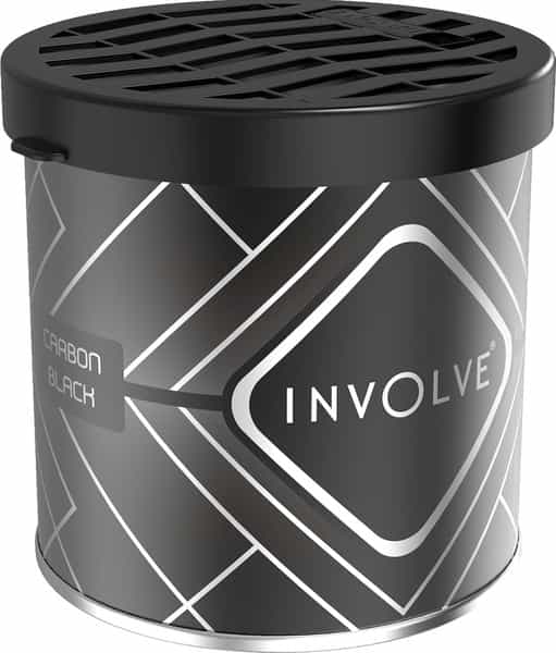 Involve Gel Can Carbon Black Air Freshener With Drivfresh - Premium Gel Car Perfume - Itg01