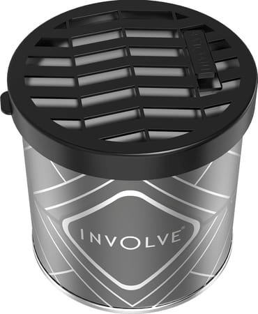 Involve Gel Can Carbon Black Air Freshener With Drivfresh - Premium Gel Car Perfume - Itg01