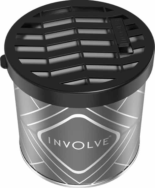 Involve Gel Can Carbon Black Air Freshener With Drivfresh - Premium Gel Car Perfume - Itg01