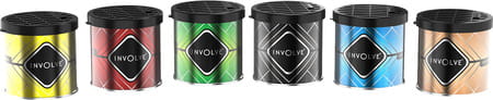 Involve Gel Can Carbon Black Air Freshener With Drivfresh - Premium Gel Car Perfume - Itg01
