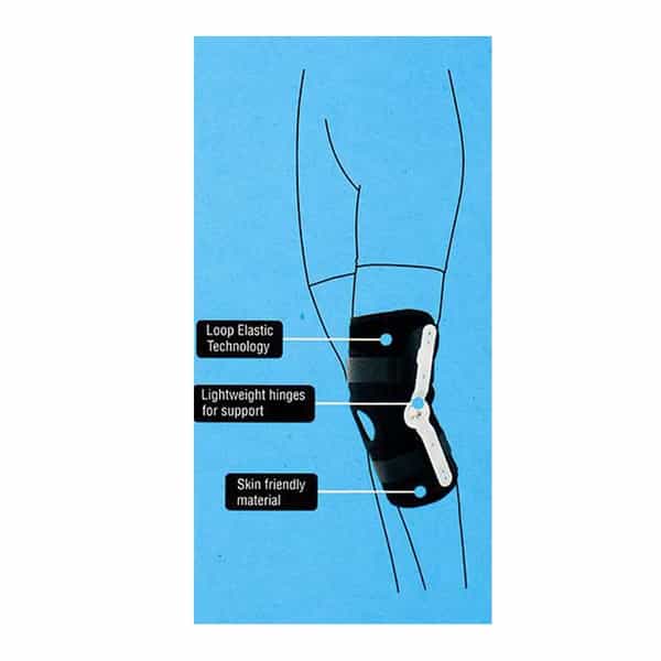 Vissco Core Elastic Hinged Knee Brace With Open Patella Support Small