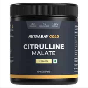 Nutrabay Gold Citrulline Malate 2:1 Supplement Powder - 120g | Lemon Flavor