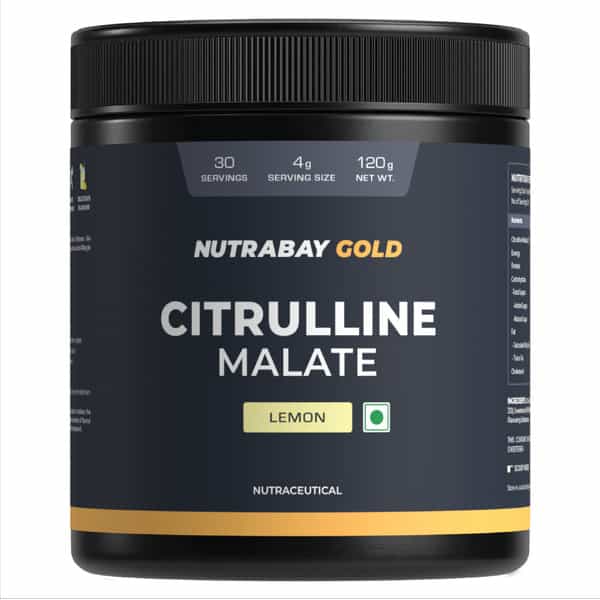 Nutrabay Gold Citrulline Malate 2:1 Supplement Powder - 120G | Lemon Flavor