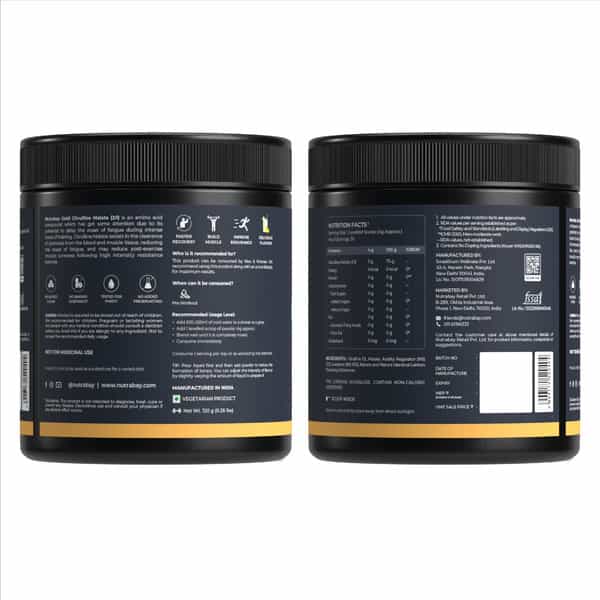 Nutrabay Gold Citrulline Malate 2:1 Supplement Powder - 120G | Lemon Flavor