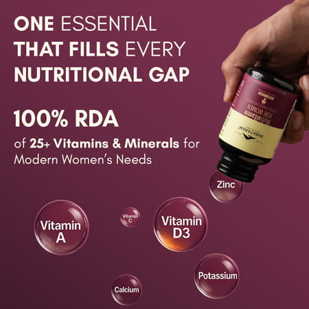 Rasayanam Multivitamin For Women | 55 Ingredients | Energy | Skin & Immunity 120 Tablets (Pack Of 2)