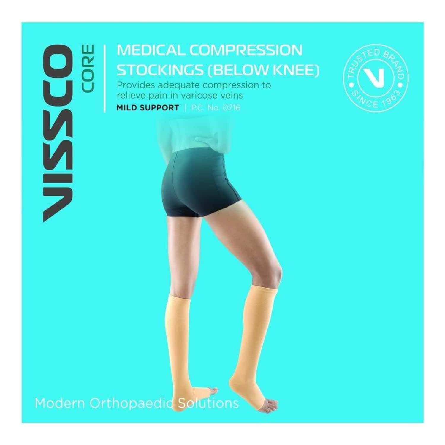 Vissco Core Medical Compression Stockings Below Knee Medium