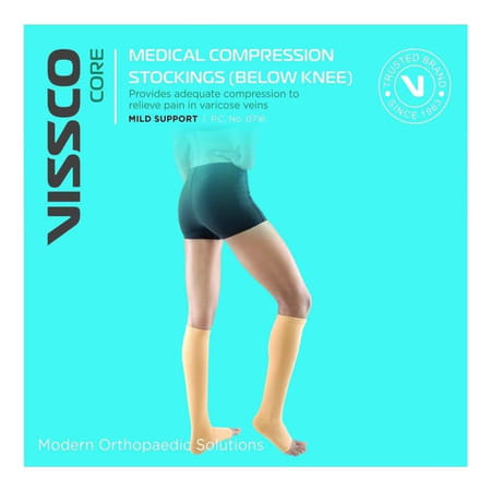 Vissco Core Medical Compression Stockings Below Knee Medium