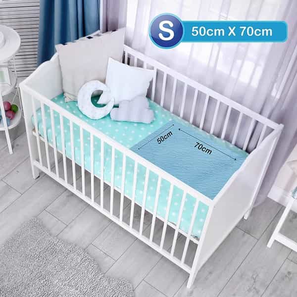 Luvlap Instadry Extra Absorbent Dry Sheet Bed Protector Sky Blue & Baby Pink Small 50X70cm Pack Of 2