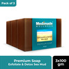 Medimade Exfoliate & Detox Sea Mud Premium Soap - 100 Gm X 3 ( Pack Of 3 )