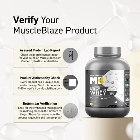 Muscleblaze Biozyme Performance Whey Protein Powder | French Vanilla Creme (2Kg) | 25G Protein