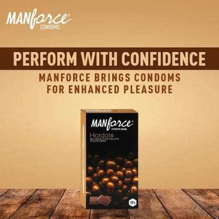 Manforce Ignite Apple-Peach & Premium Hotdots Belgian Chocolate Flavoured Condoms (Set Of 2 20 Pcs)