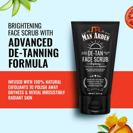 Man Arden Skin Care Combo -Sunblock Sport Sunscreen + Face Cream + De Tan Face Scrub