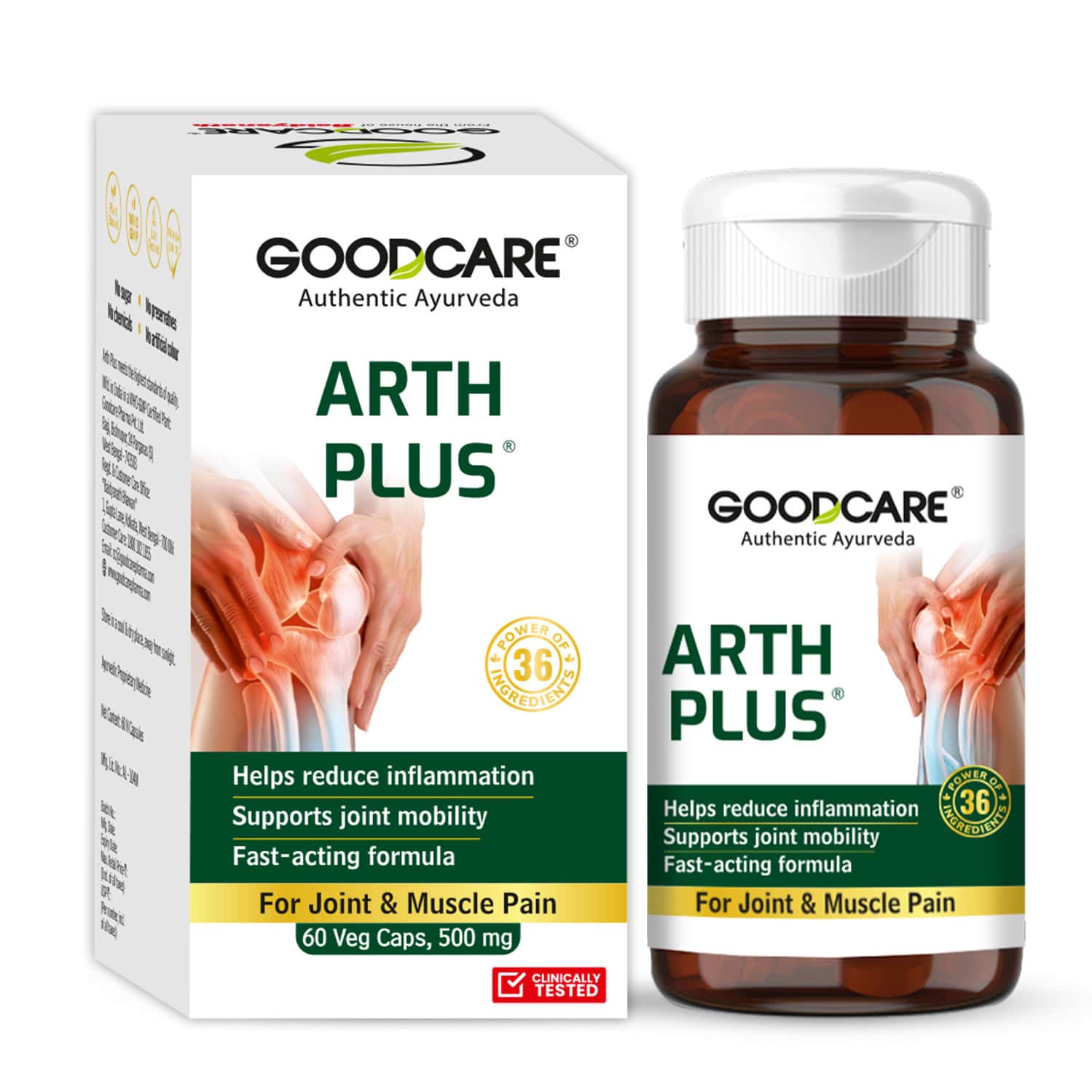 Goodcare Arth Plus | Adults | Joint Pain Relief | 60 Capsules | Pack Of 1
