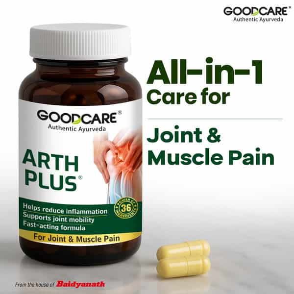 Goodcare Arth Plus | Adults | Joint Pain Relief | 60 Capsules | Pack Of 1