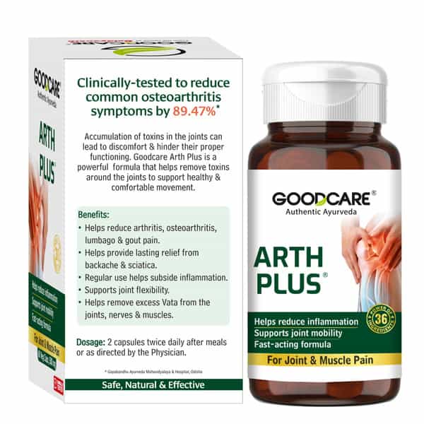 Goodcare Arth Plus | Adults | Joint Pain Relief | 60 Capsules | Pack Of 1