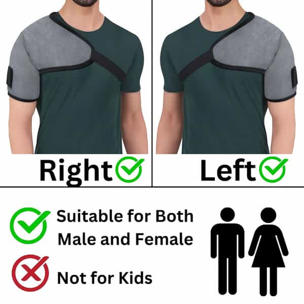 Addmax Shoulder Heating Pad Orthopaedic Electric Belt With 3 Heat Settings For Shoulder Pain Relief