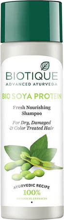 Biotique Bio Soya Protein Fresh Nourishing Shampoo For Dry Damaged Color Treated Hair 120 Ml