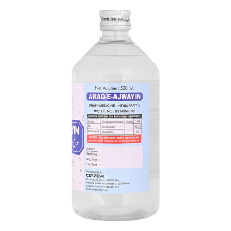 Cipzer Arq-E-Ajwain 500ml | Supports Digestion & Relieves Gas| Constipation & Abdominal Discomfort