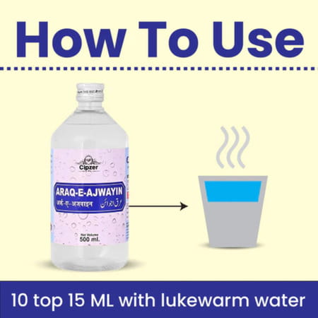 Cipzer Arq-E-Ajwain 500ml | Supports Digestion & Relieves Gas| Constipation & Abdominal Discomfort