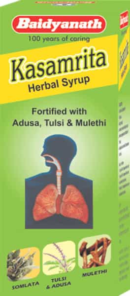 Baidyanath Asli Ayurved Kasamrit - Herbal Cough Syrup - 50 Ml (Pack Of 3)