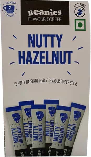 Beanies Flavoured Instant Coffee - Sticks Nutty Hazelnut 24G
