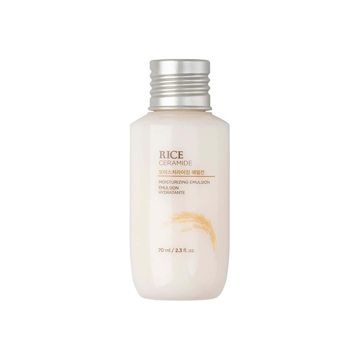 The Face Shop Rice & Ceramide Emulsion Mini | Korean Brightening Moisturizer | Dull Dry Skin - 70ml