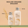 The Face Shop Rice & Ceramide Emulsion Mini | Korean Brightening Moisturizer | Dull Dry Skin - 70Ml