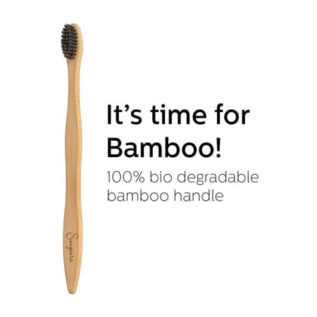 Sangsara By Dr. Odin Bamboo Toothbrush 100% Biodegradable Natural Black Pack Of 3