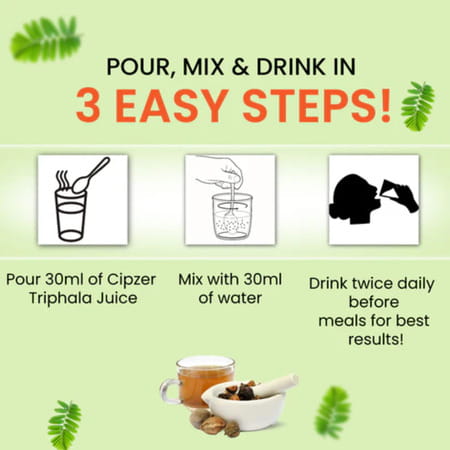 Cipzer Triphala Juice 500ml | Supports Digestion| Blood Purification & Metabolic Wellness
