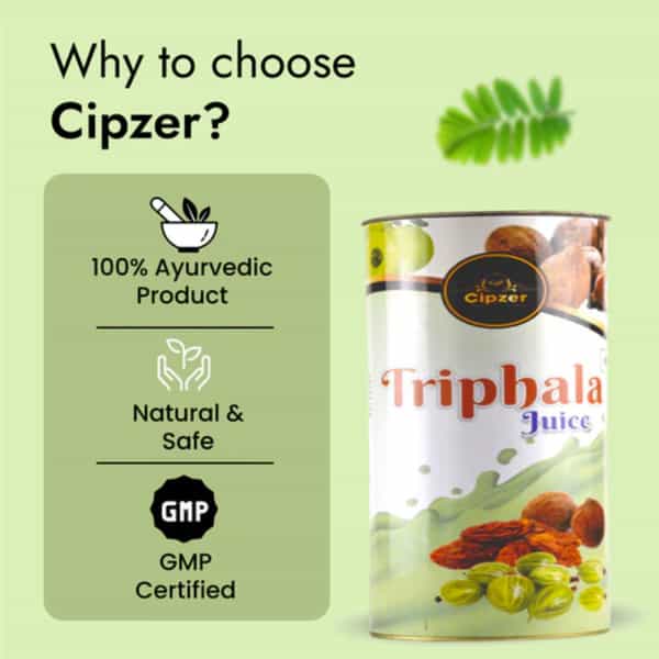 Cipzer Triphala Juice 500Ml | Supports Digestion| Blood Purification & Metabolic Wellness