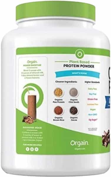 Orgain Organic Plant Based Protein Powder | Creamy Chocolate Fudge | 2.74 Pound