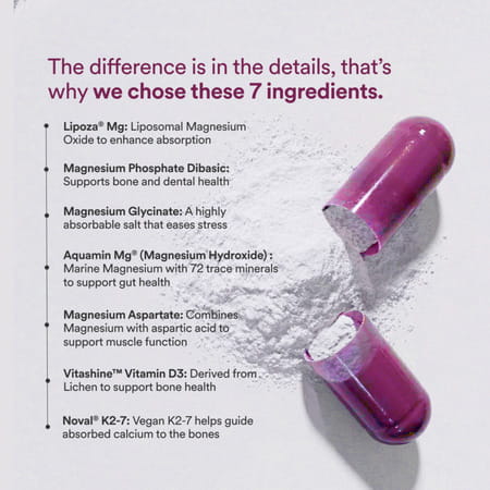 Origins Nutra Magnesium + D3 + K2-7 For Women Supports Bone Health | 56 Veg Capsules