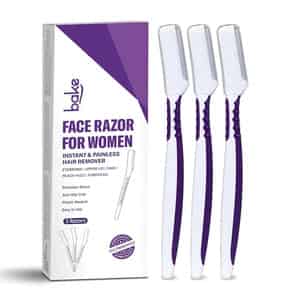 Bake Reusable Face Razor For Women Facial Hair Removal - 3 Razors