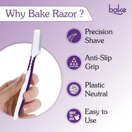 Bake Reusable Face Razor For Women Facial Hair Removal - 3 Razors