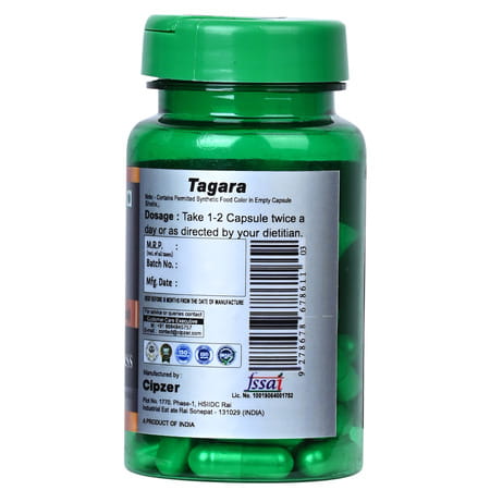 Cipzer Tagara 60 Capsules | Supports Sleep Quality| Nervous System & Overall Wellness