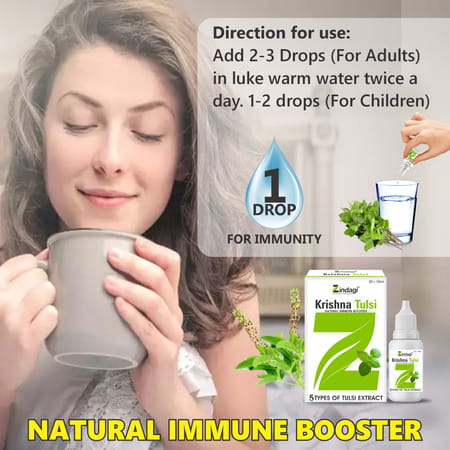 Zindagi Natural Krishna Tulsi |Tulsi Extract Ras Punch Drops |100% Immunity Booster|30ml |Pack Of 3