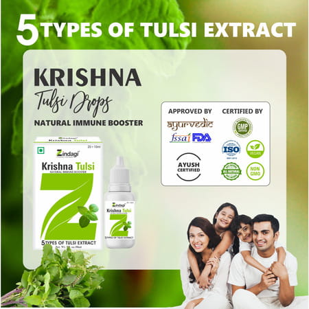 Zindagi Natural Krishna Tulsi |Tulsi Extract Ras Punch Drops |100% Immunity Booster|30ml |Pack Of 3