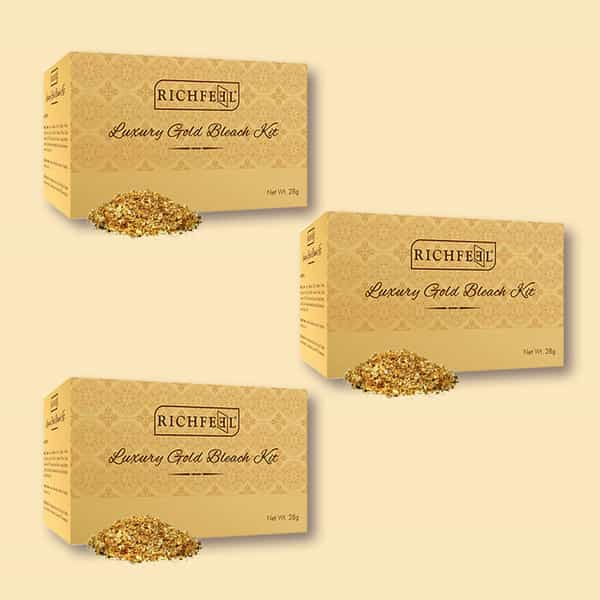 Richfeel Luxury Gold Bleach Kit 28 G X 3 Combo