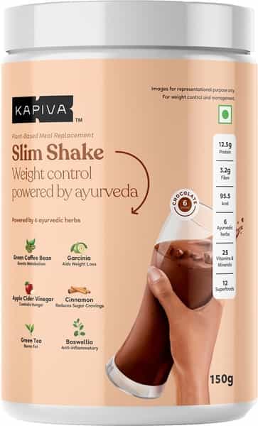 Kapiva Slim Shake - Chocolate (Weight Control Powered By Ayurveda) 150 Grams