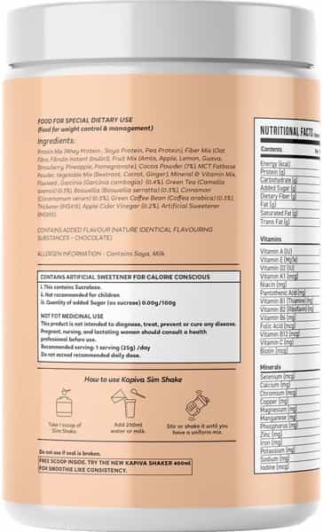 Kapiva Slim Shake - Chocolate (Weight Control Powered By Ayurveda) 150 Grams