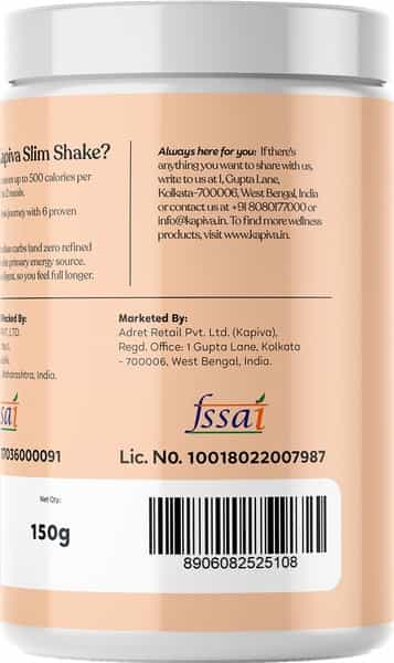 Kapiva Slim Shake - Chocolate (Weight Control Powered By Ayurveda) 150 Grams