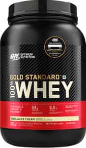 Optimum Nutrition (on) Gold Standard 100% Whey Protein Vanilla Ice Cream Flavour Jar Of 907gm Powder