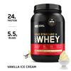 Optimum Nutrition (On) Gold Standard 100% Whey Protein Vanilla Ice Cream Flavour Jar Of 907Gm Powder