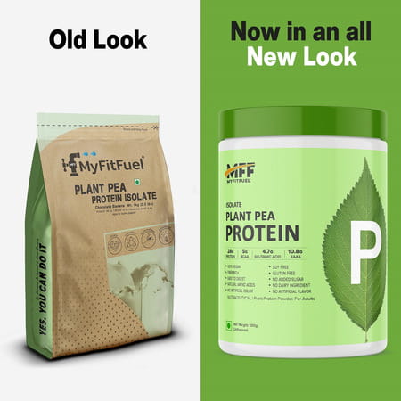 Myfitfuel Mff Plant Pea Protein 500 Gm (1.1 Lbs) | Coffee Mocha | Easy To Digest Protein Powder
