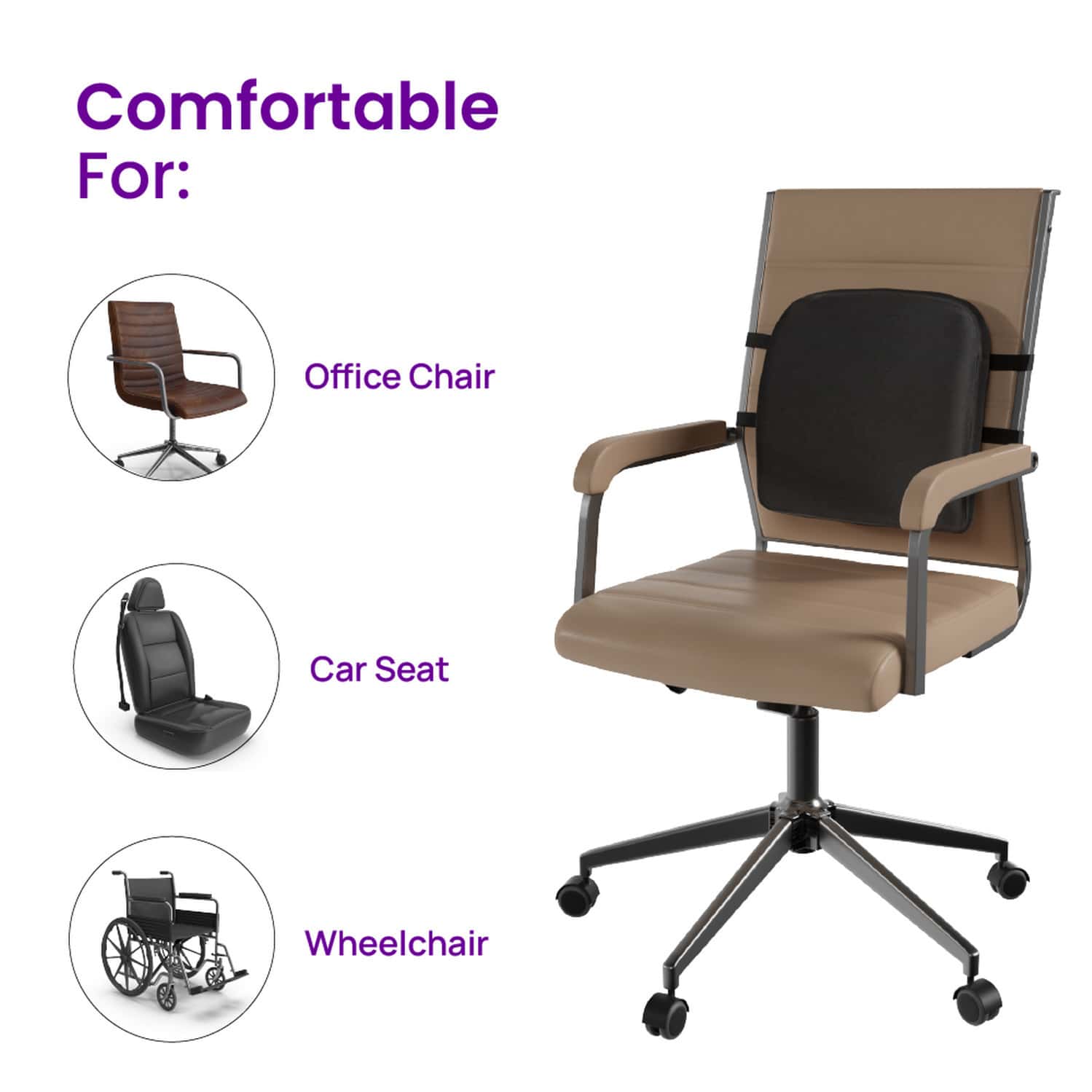Buy FRIDO SLIM LUMBAR CUSHION PROVIDES LUMBAR SUPPORT AND RELIEVES BACK
