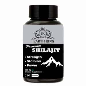 Earth King Premium Shilajit/shilajeet Extract Capsule For Vigor & Vitality - 60 Capsules (pack Of 1)