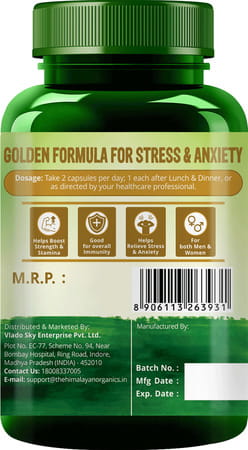 Himalayan Organics Ashwagandha Gold + Capsule 60 No'S