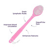 Sanfe Selfly Bath Brush - Dual Side Cellulite Bristle Bath Brush -1 Piece