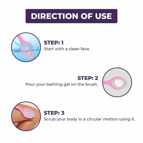 Sanfe Selfly Bath Brush - Dual Side Cellulite Bristle Bath Brush -1 Piece